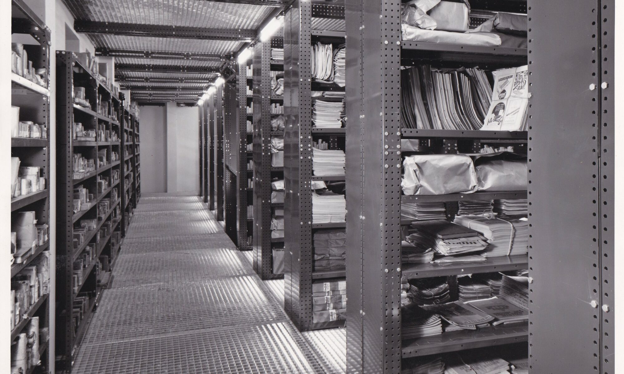 Foto van het VTB-VAB-archief op het oude hoofdkwartier op de SInt-Jacobsmarkt 45-47.